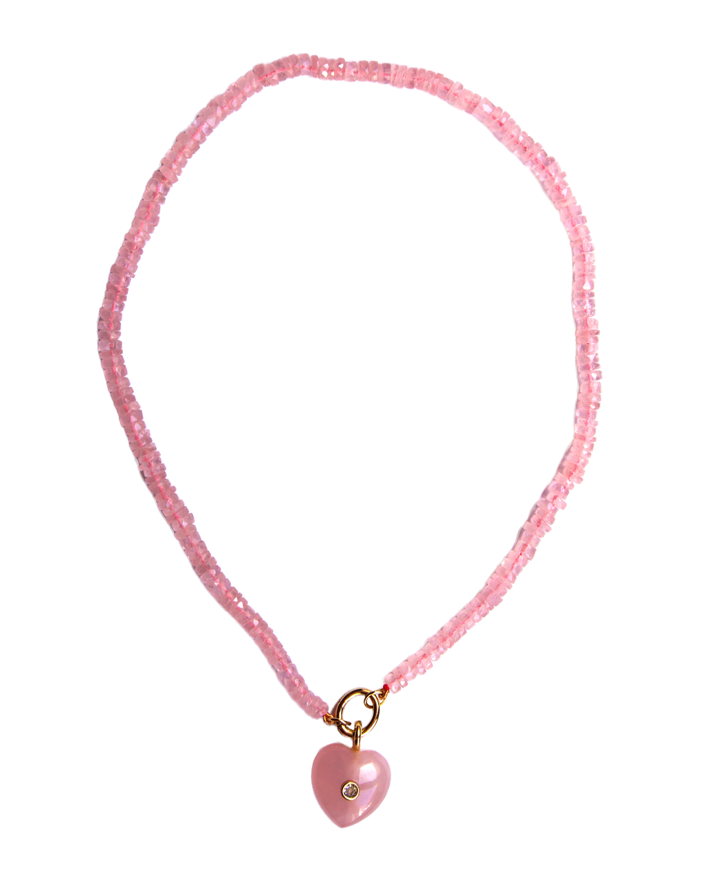 Pink Heart Ketting
