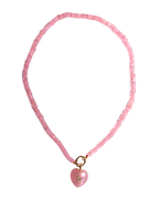 Pink Heart Ketting