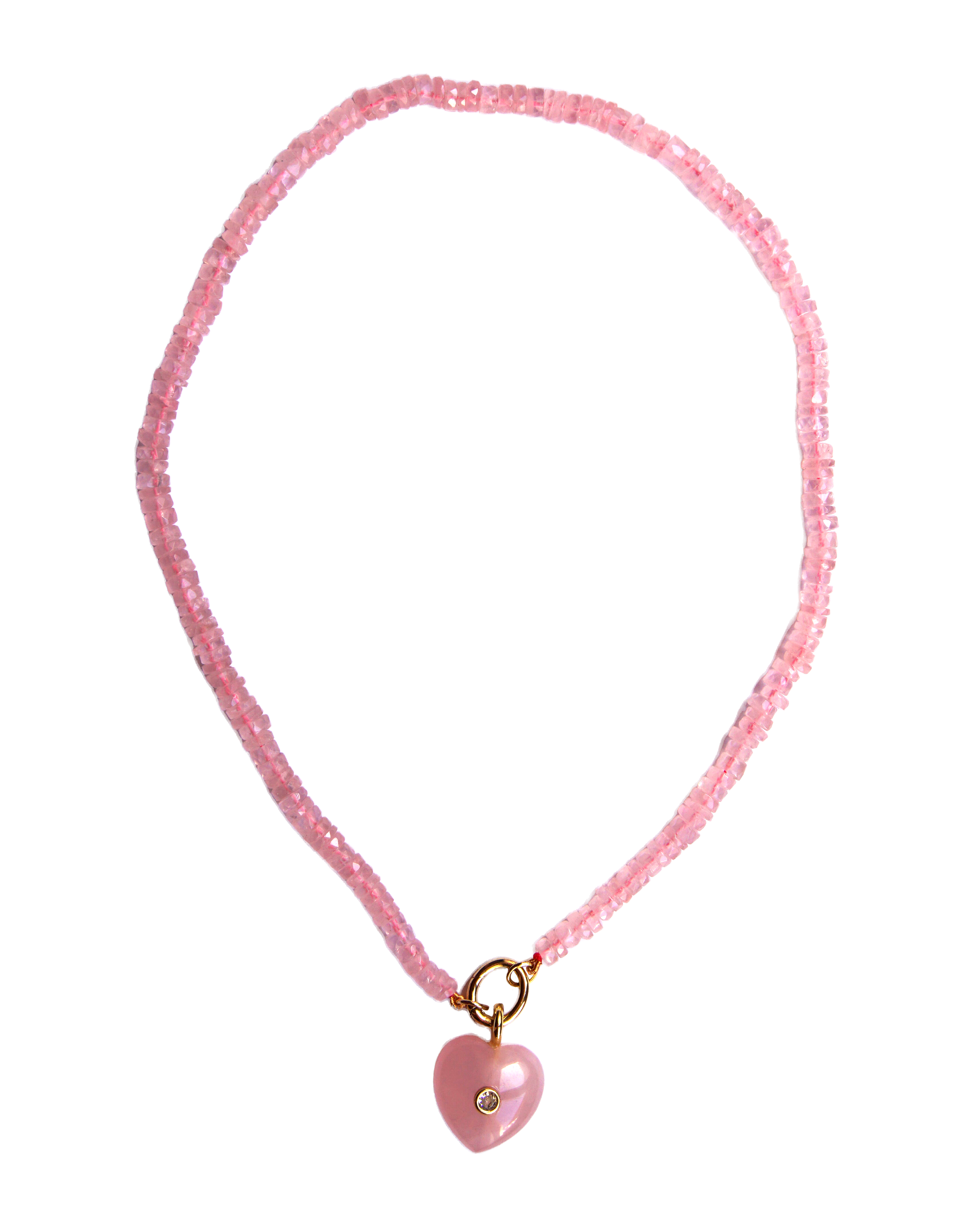 Pink Heart Ketting
