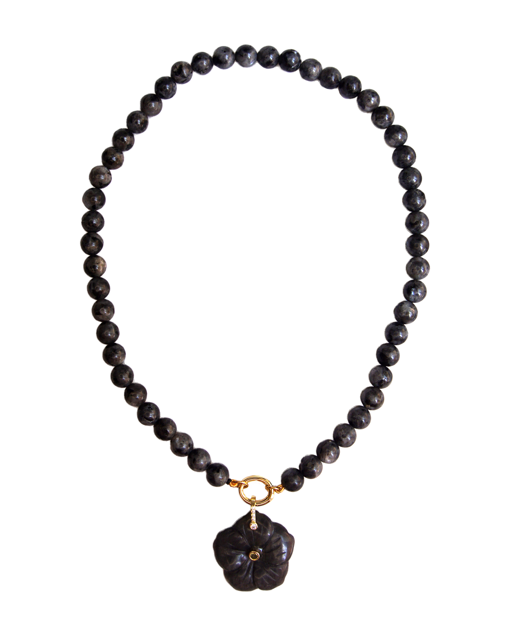 Grey Flower Ketting
