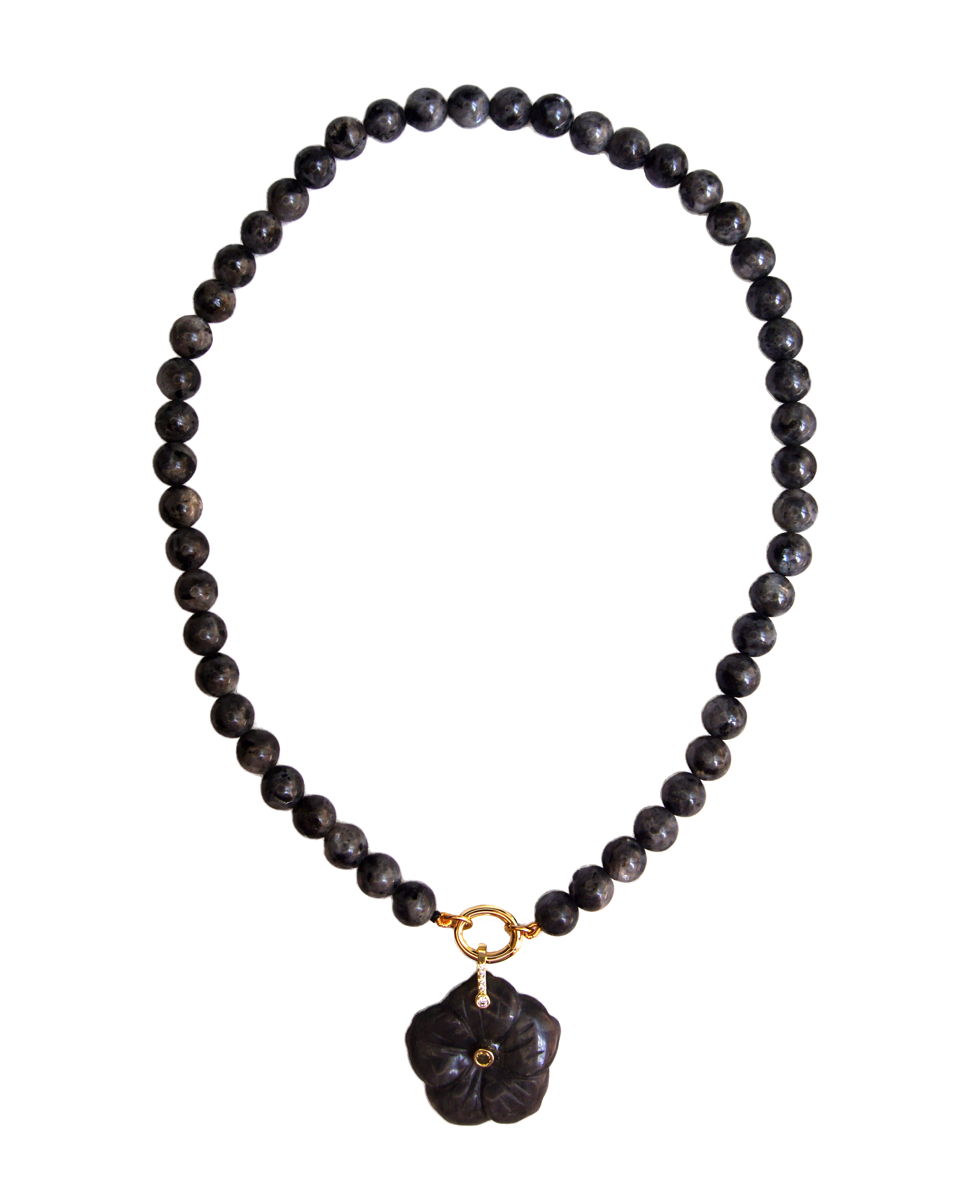 Grey Flower Ketting