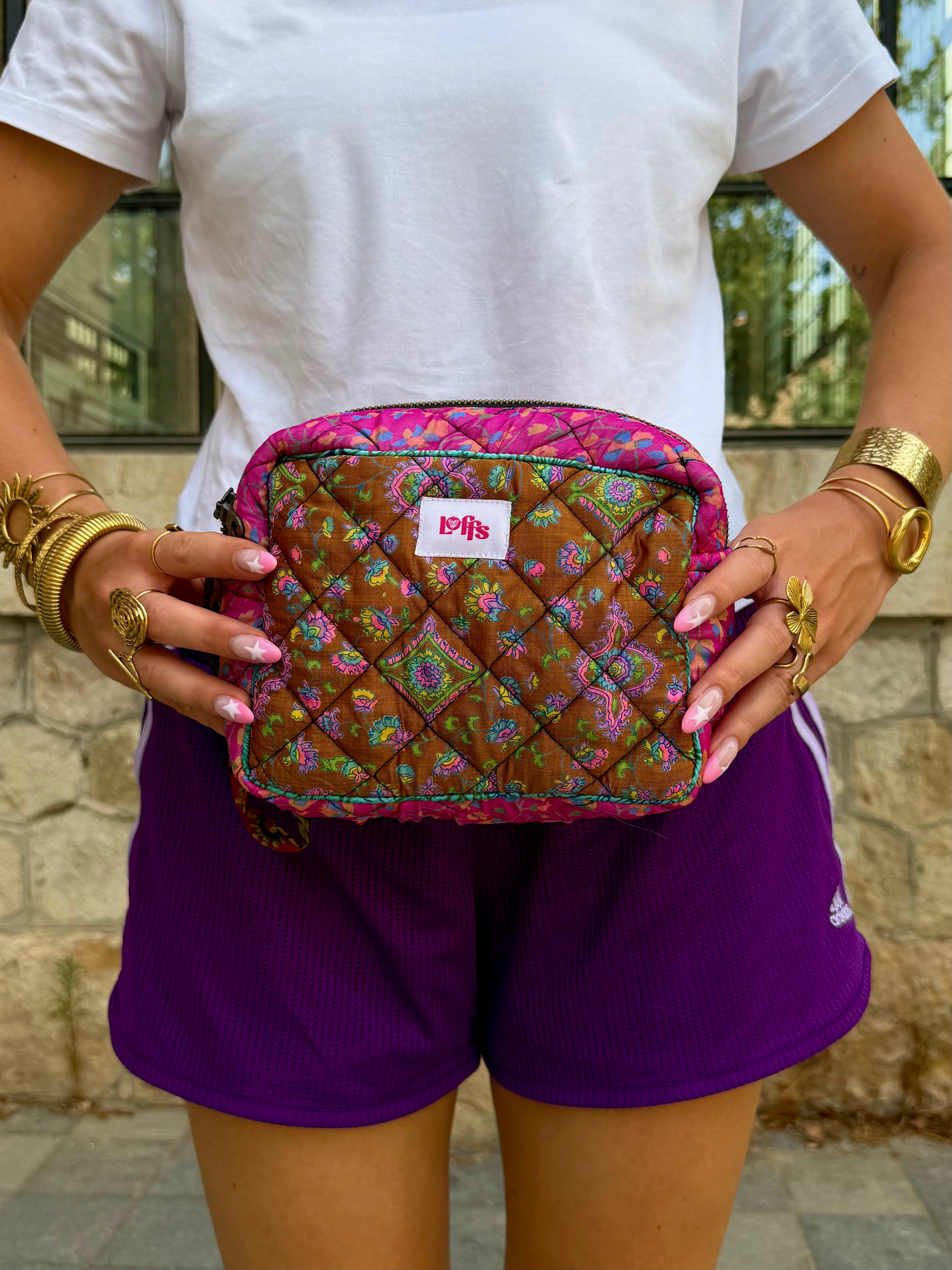 Pink Paisley Toilettas Klein