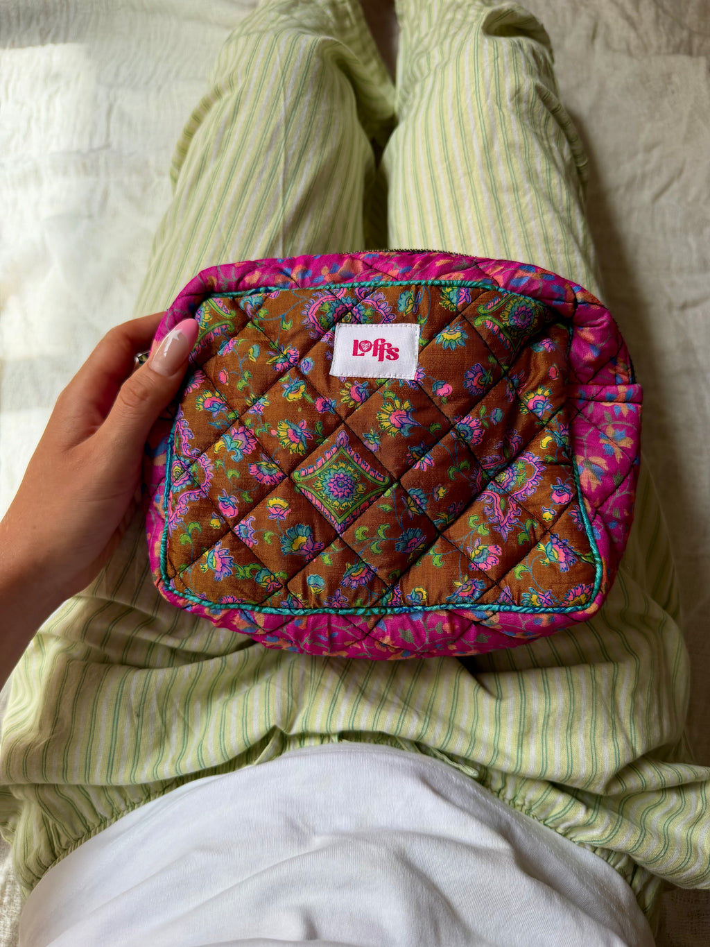 Pink Paisley Toilettas Klein