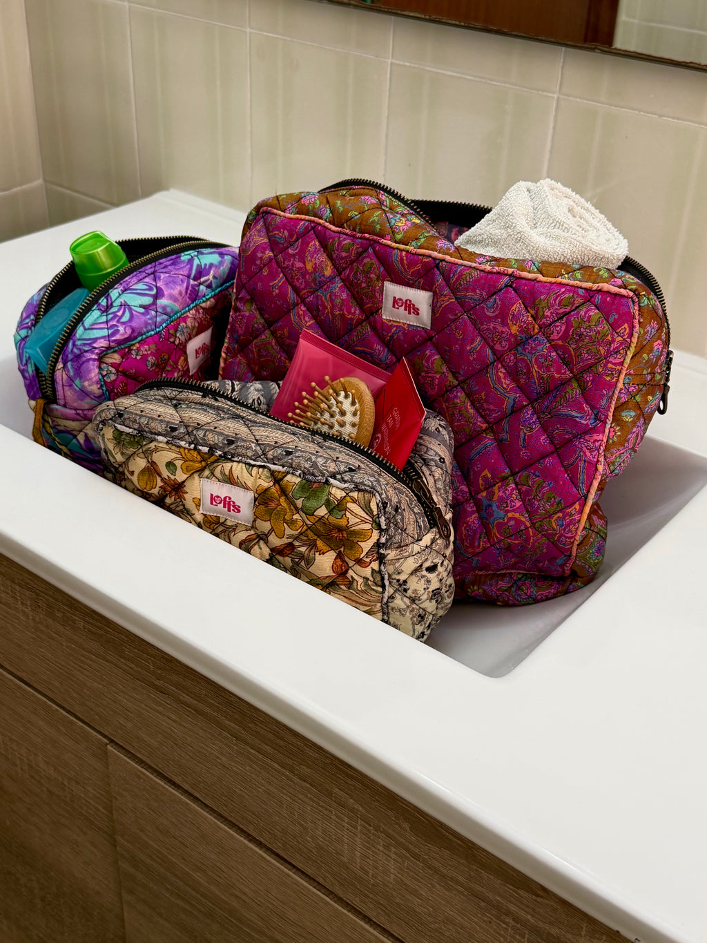 Pink Paisley Toilettas Groot