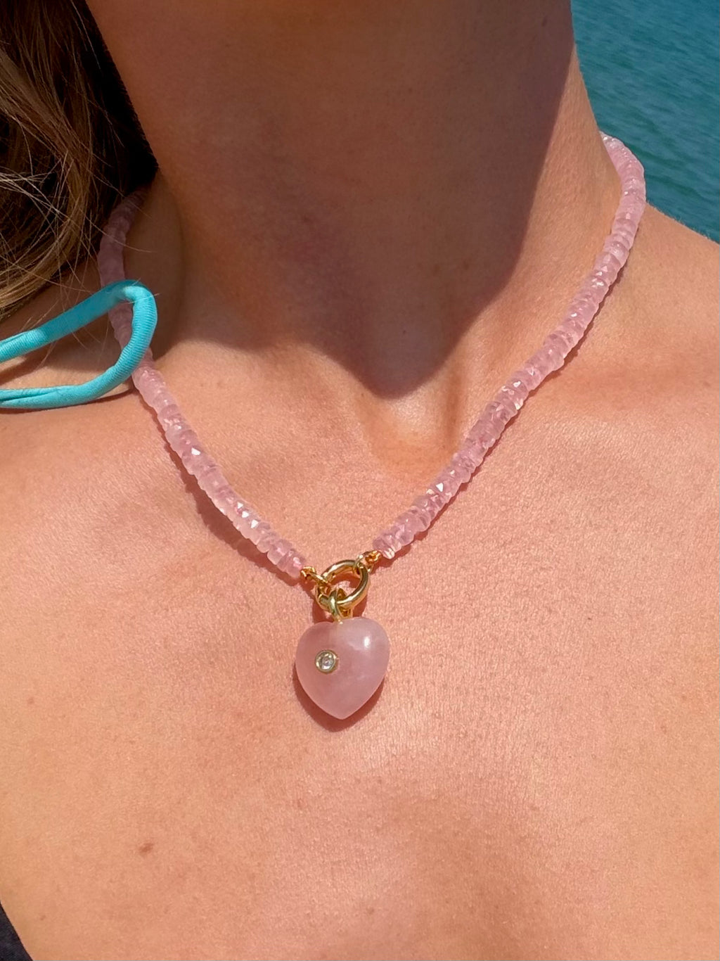 Pink Heart Ketting