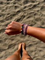 Bracelet fleur violette