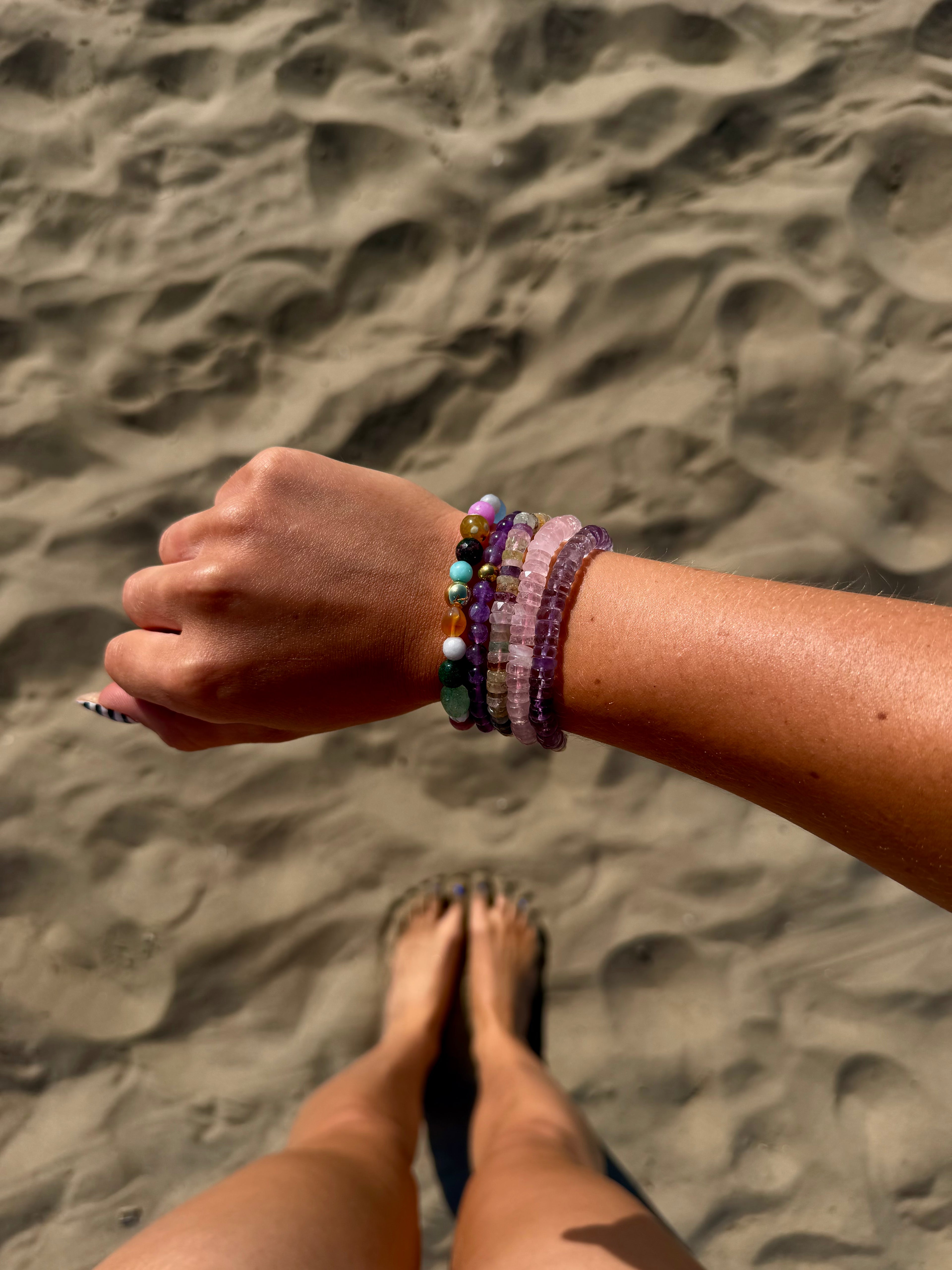 Purple Flower Armband
