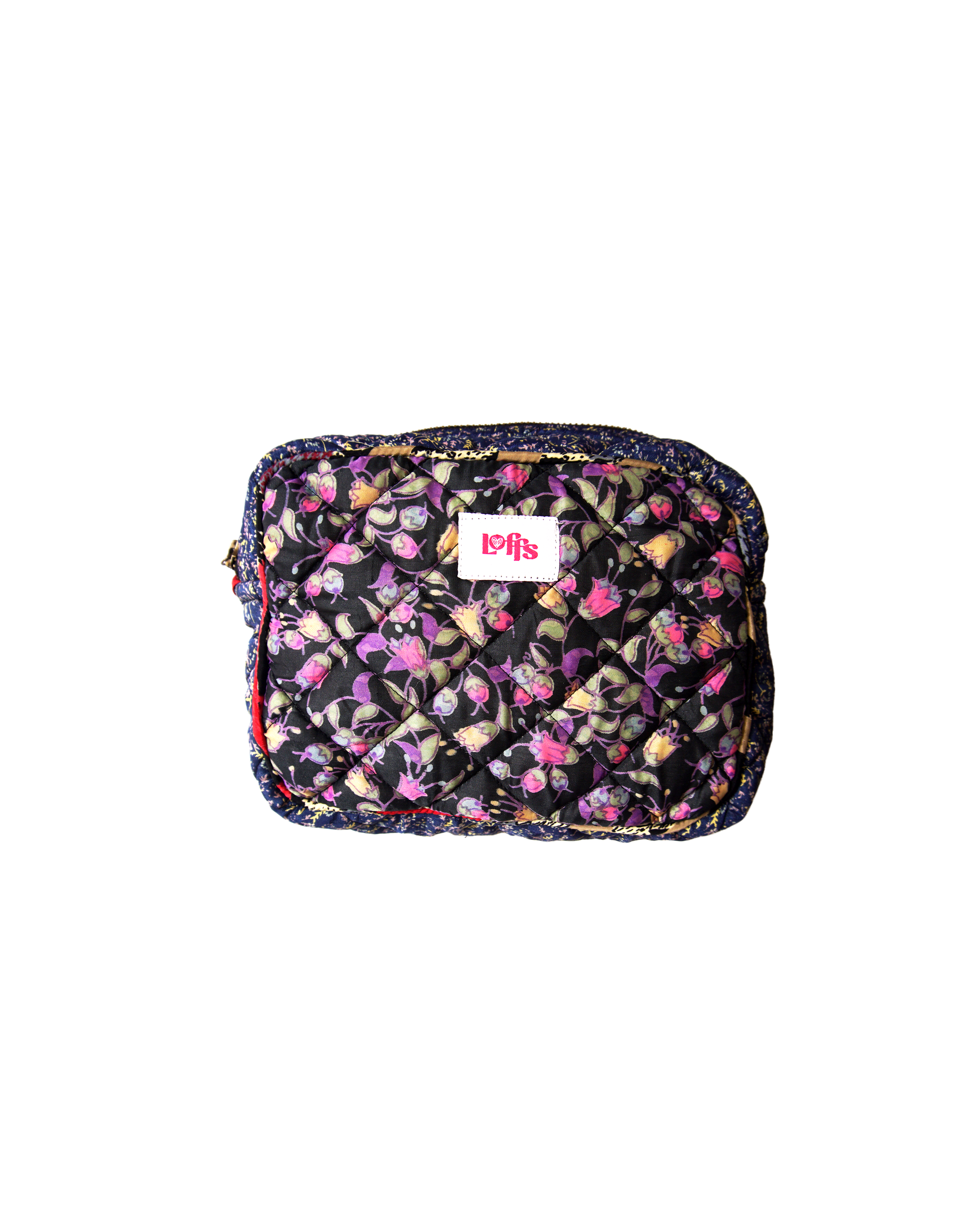 Navy Flower Toilettas Klein