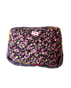 Navy Flower Toilettas Groot