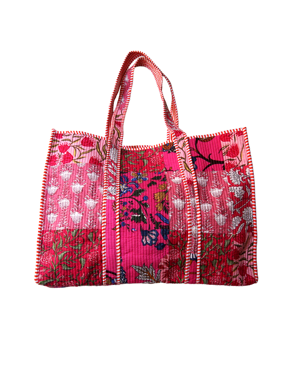 Pink Flowers Shopper