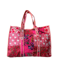 Pink Flowers Shopper