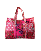 Pink Flowers Shopper